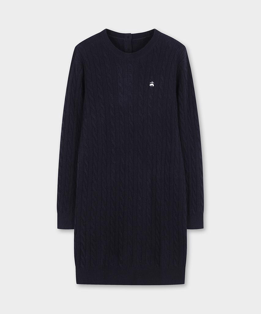 Brooks Brothers [Women'S] Wool Cable Dress (Navy) (Bbdzwb0002Qef)