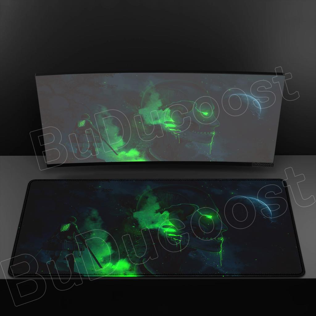 Attack On Titan Cool Anime Mouse Pad Gaming Keyboard Accessories Large Rubber Desk MatComputer Carpet Pc Gamer Non-slip Mousepad