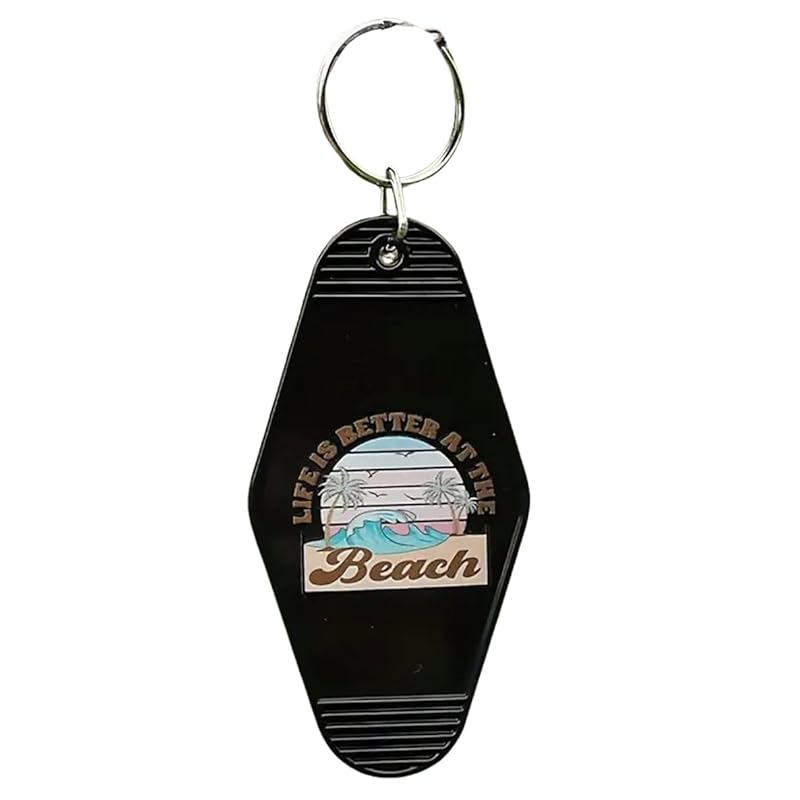 

[ALOHAMONI] USA DESIGN reprint vintage motel key chain key ring American miscellaneous goods Hotel antique cafe California west coast Hawaii (BEACH