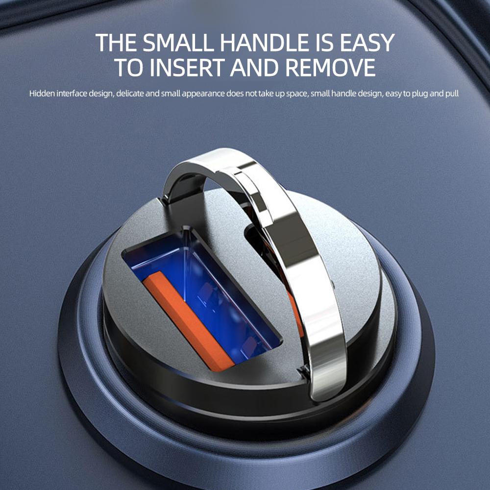 100W PD Car Charger Type-C Quick Charge QC3 4.0 Dual USB For Iphone Huawei Xiaomi Samsung Fast Charging USB Phone Mini Charger