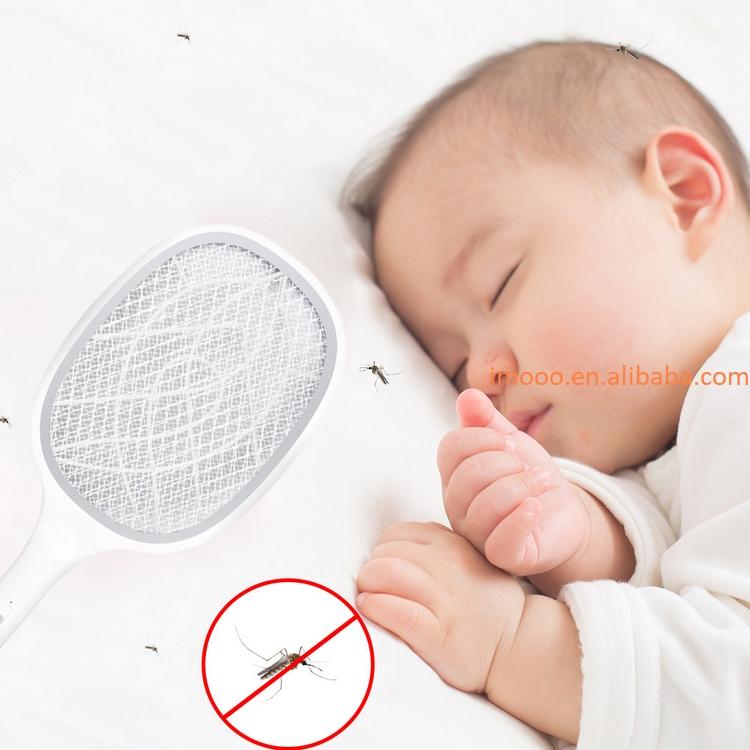 Factory Price 2 in 1 LED Mosquito Killer Lamp Handheld Fly Swatter Home Outdoor Rechargeable Electric USB Bug Zapper Racket