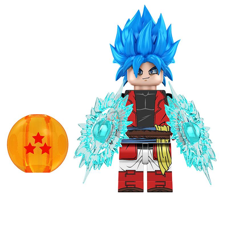 1/8ks Kreslená Anime Mini Akční Figurka Panenka Stavební Kostky Anime Postavy Goku Super Saiya Birusu Model Dětské Hračky Dárky