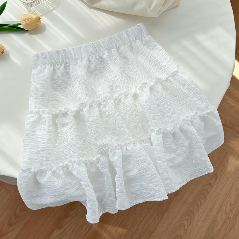 

Новая юбка А-силуэта с высокой талией, маленькая юбка-пачка, короткая юбка. M белый