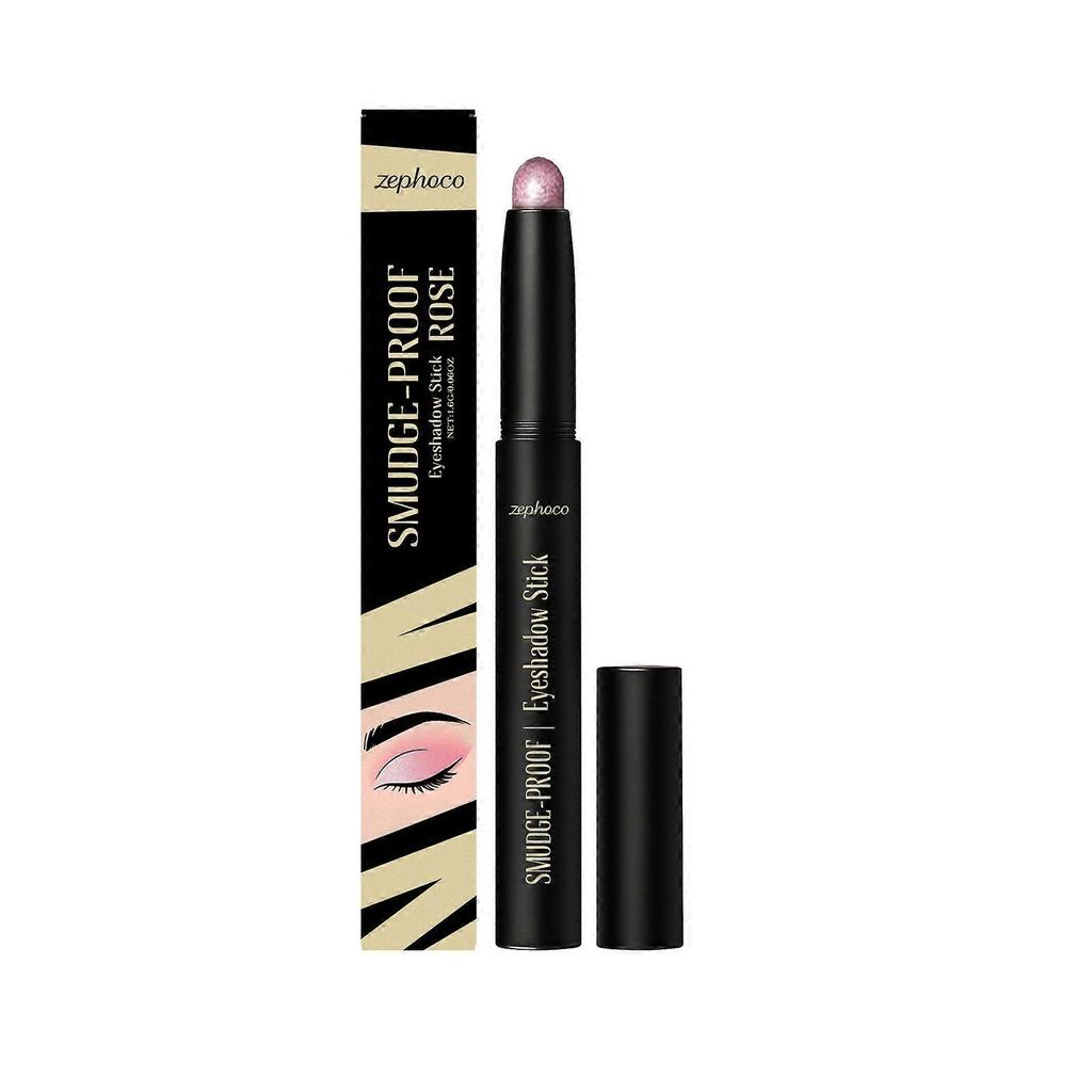 Zephoco Shimmer Eyeshadow Pen Rose Silk Cream Glitter Easy To Apply Highlight Natural Eye Makeup