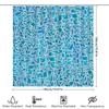 Bathroom Shower Curtain Print Blue Geometric Waterproof Fabric Home Decoration Wall Hanging Artistic Decorative Rectangular Show