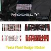 Pro Model 3 Y S X Plaid Znak Logo Samolepka Kufr Znak Dekorace Písmena Performance 2024 2023 2022 Příslušenství