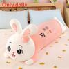 Long Rabbit Plush Strip Pillow With Mushroom Decoration On The Head Girls For