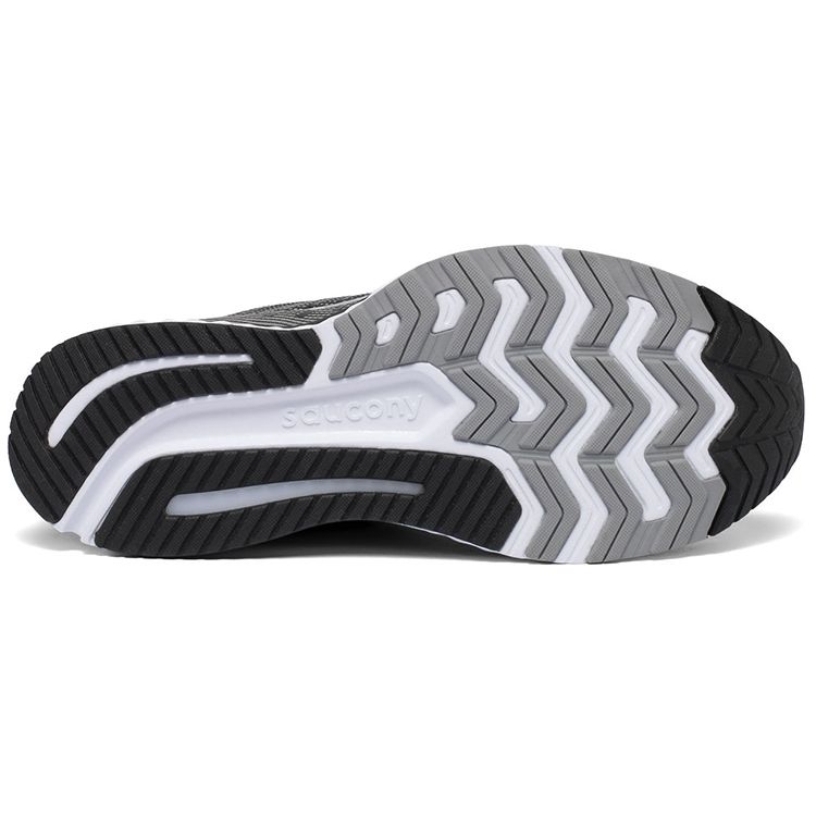 SAUCONY Guide 13 Stability Lace-Up Mesh Slip-Resistant Supportive Lightweight Low-Top Running Shoes Men Running Shoes Black White S20548-40