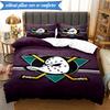 Set Biancheria da Letto 3 Pezzi Squadra di Hockey Anaheim Ducks Stampa 2D (Include 1 Copripiumino + 2 Federe Senza Imbottitura), Decorazione camera da letto, Regalo ventilatore