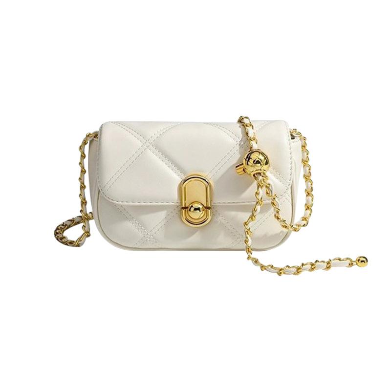 Silver Mini Bag Women'S Summer Fashion Diamond Chain Messenger Bag Women'S Light Luxury High-End Small Square Bag