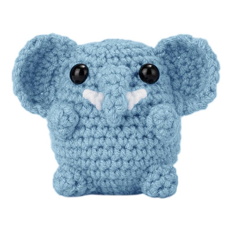 DIY Virkad Djursats med Garn, Engelska Instruktioner & Videoguide