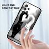 Anime cartoon cat illustration For Samsung A73 A72 A71 A55 A54 A53 A52 A51 A13 A22 A16 A15 A12 A14 A26 A07 5G Black Phone Case