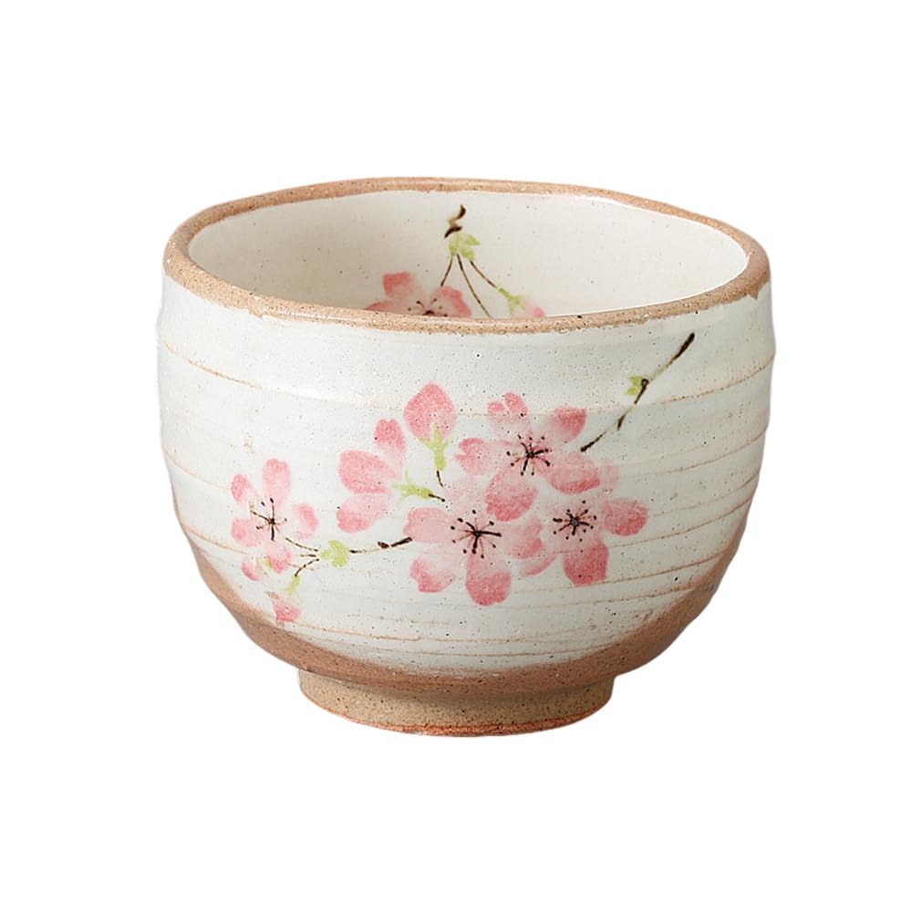 Ippukuwan X Shiroyama Sakura Matcha Cafe Mino Made In Japan Ale-net Teacup, 9.8 7.8 Cm, 330cc, Pink, Bowl, Bowl, Ware,
