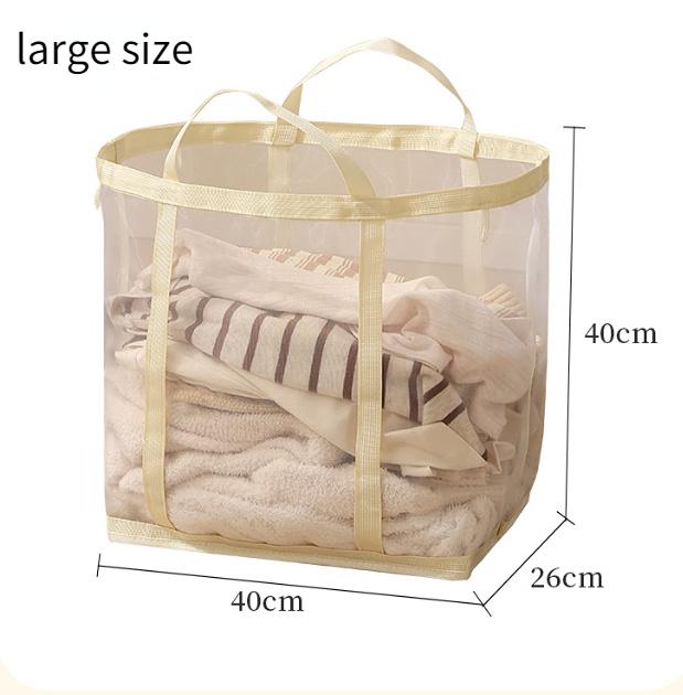 Laundry Hamper for Dorms & Homes Foldable Large-Capacity Mesh Laundry Basket For Dirty Clothes, Socks, and Underwear Storage