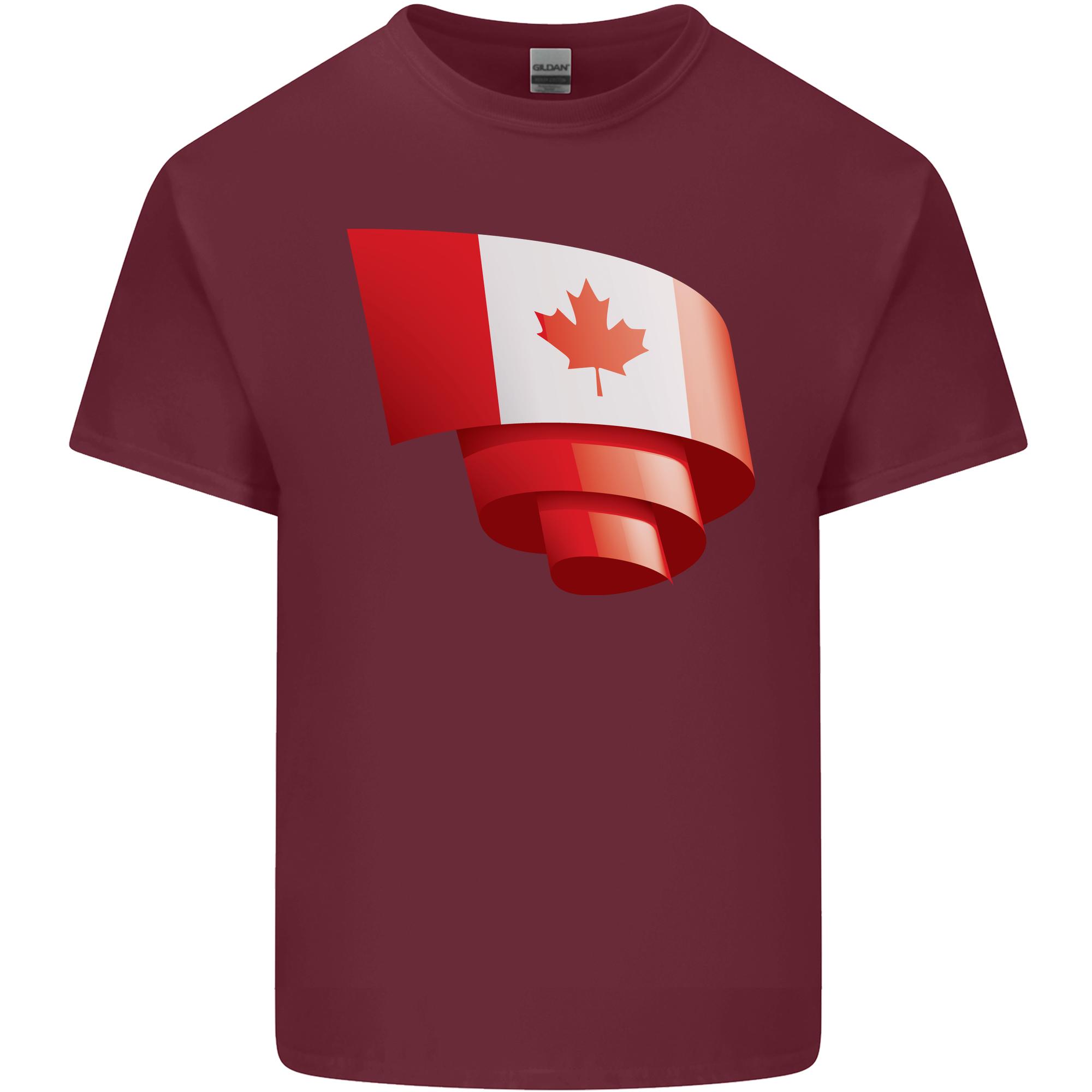 Curled Canada Flag Canadian Day Football Unisexs Light Cotton TShirt S