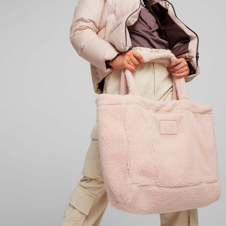 New PUMA Fabric Plush Shoulder Bags Handbags Regular Women's Rose Pink 079163-02