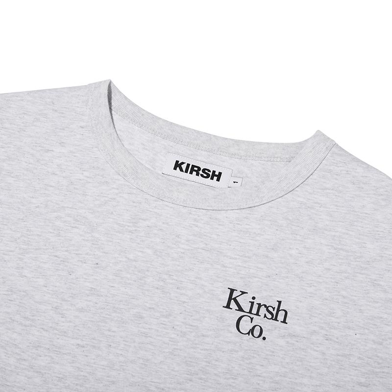 KIRSH Uni Wording Logo Long Sleeve [Melange Gray]