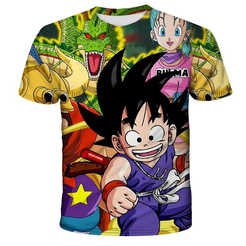 2026 Summer Dragon Ball T Shirt Kids Tops Tee Anime Figures Son Goku
