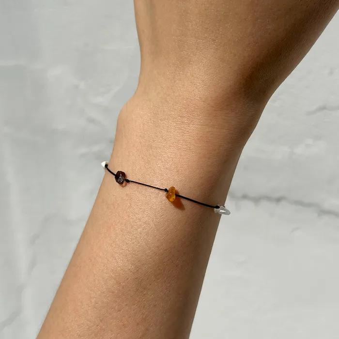 rough stone string bracelet