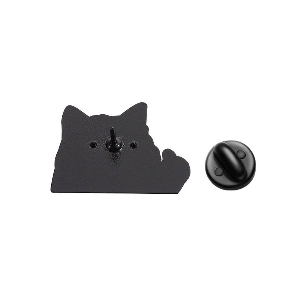 Thumb Up Design Animal Brooch Crying Cat Lapel Badge Fashion Backpack Badge  Daily Wear