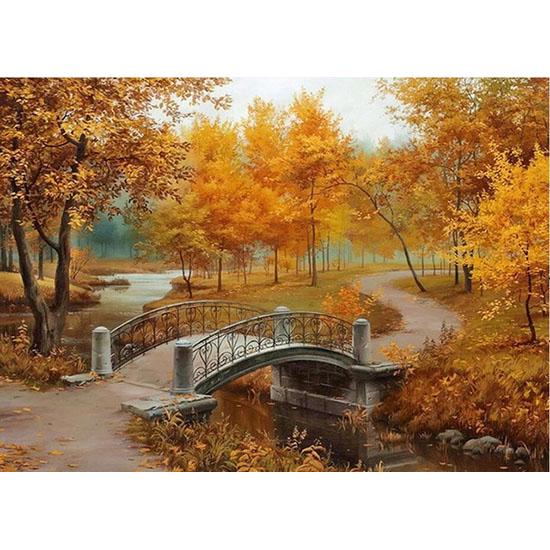 huacan Full Drill 5D Diamond Painting Landscape Lake Embroidery  Cross Stitch Craft Kit