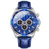 Chronograph Watch Waterproof Quartz Wristwatch Sports Leather Watches
