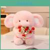 Adorable Elephant Hugging With Short Plush Material For Gift Or Collection