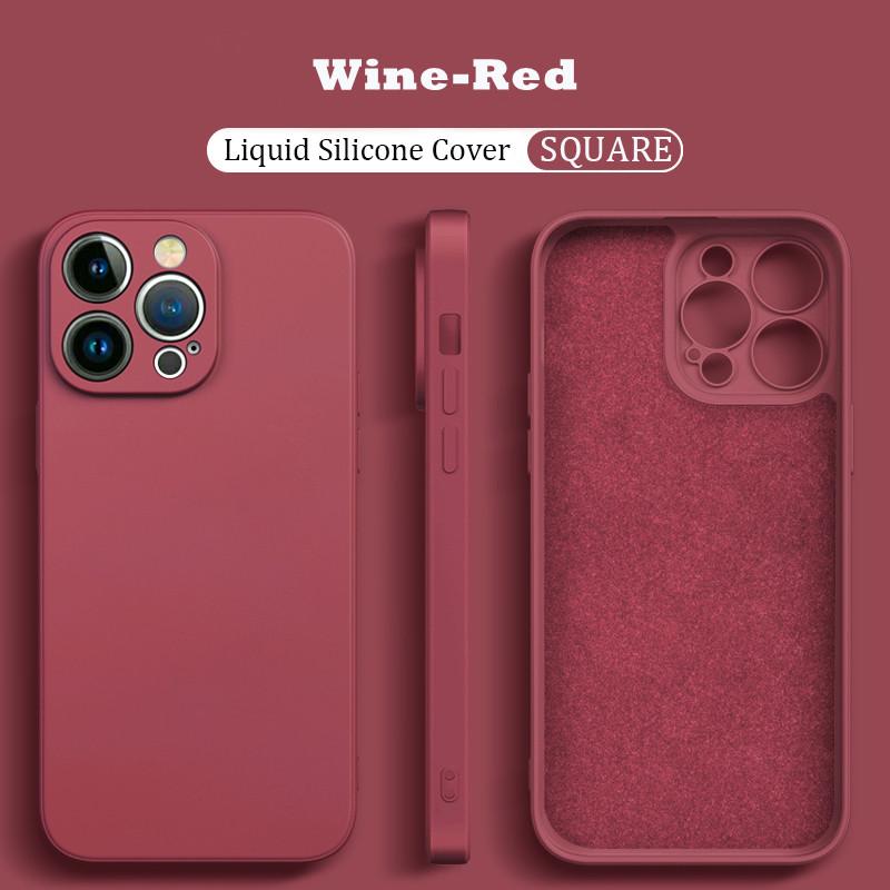 Original Flüssigsilikon Stoßfest Hülle für Xiaomi Mi 14 13 13T 12 12T 11T 10T 10 11 Lite Pro Square Fluff Bumper Soft Cover