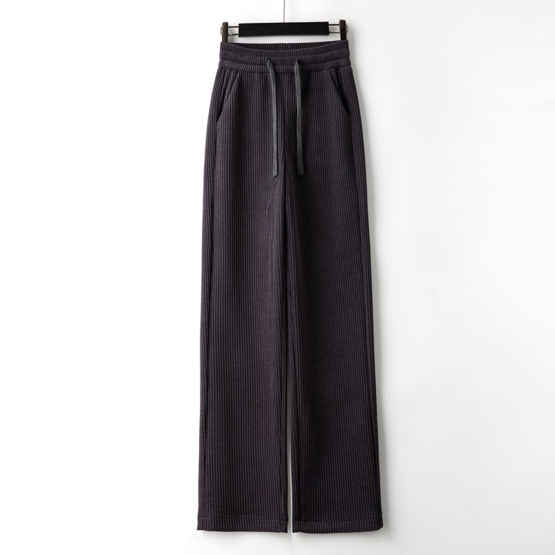 Женские весенние и осенние однотонные брюки с высокой талией, повседневные брюки M