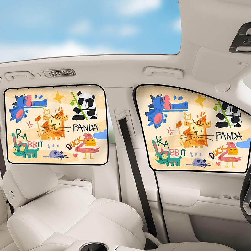 Autofenster-Sonnenschutz, Sonnenschutz für Babys, Sichtschutzvorhang im Kinderwagen, Verdunkelungsvorhang für Auto mit integrierter Schiene.