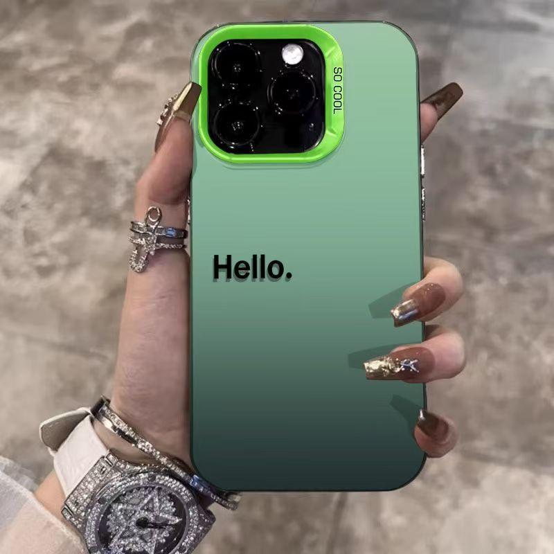 Hello Minimalist Phone Case Suitable for Apple 17/16 Pro/15 Pro Max Phone Case, 14 Pro/13 Premium Version.
