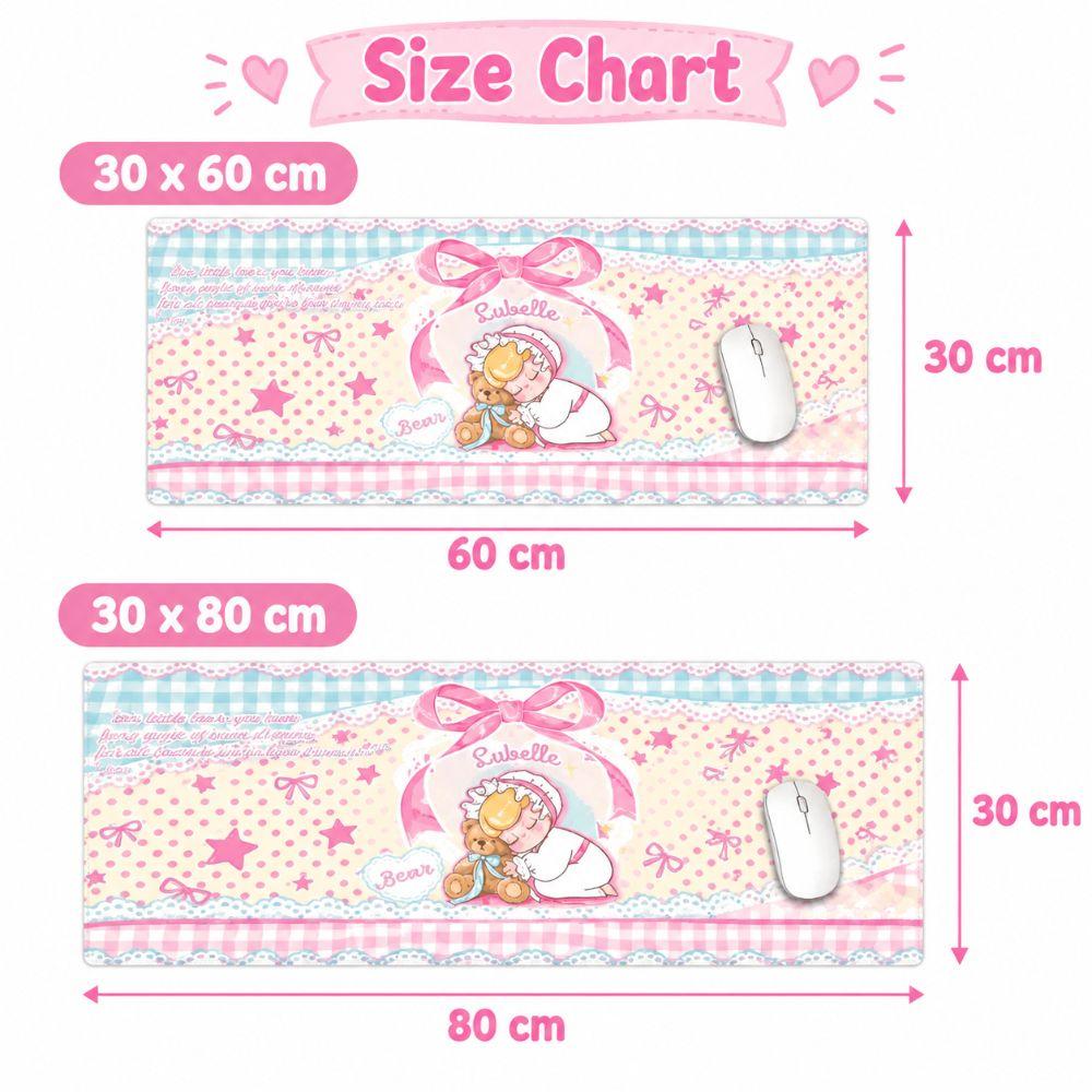 Cute Cartoon Girl Desk Mat Thickened Computer Desk Protector New Keyboard Mice Mat Office