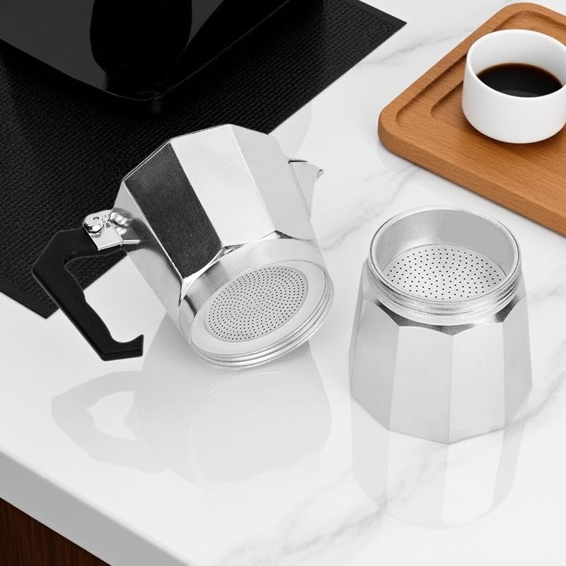 Moka Pot Italian Coffee Machine Espresso Aluminum Geyser Coffee Maker Kettle Latte Stove Classic Coffee Barista Accessories