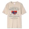 Léto Norsko Flag Fjord Mountain Tričko Crazy Hip Hop Pánská košile Bavlna Crewneck Nadměrná velikost Krátký rukáv Legrační trička Muž