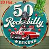 Vintage S Rockabilly Metal Sign Classic Car Microphone Wall Art X Iron Decor for Home Kitchen Bar Cafe Garage