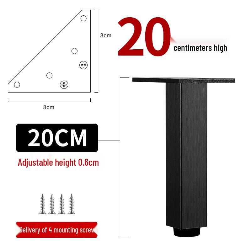 Adjustable Aluminum Alloy Furniture Legs for Cabinets, Sofas, Coffee Tables, TVs, and Beds