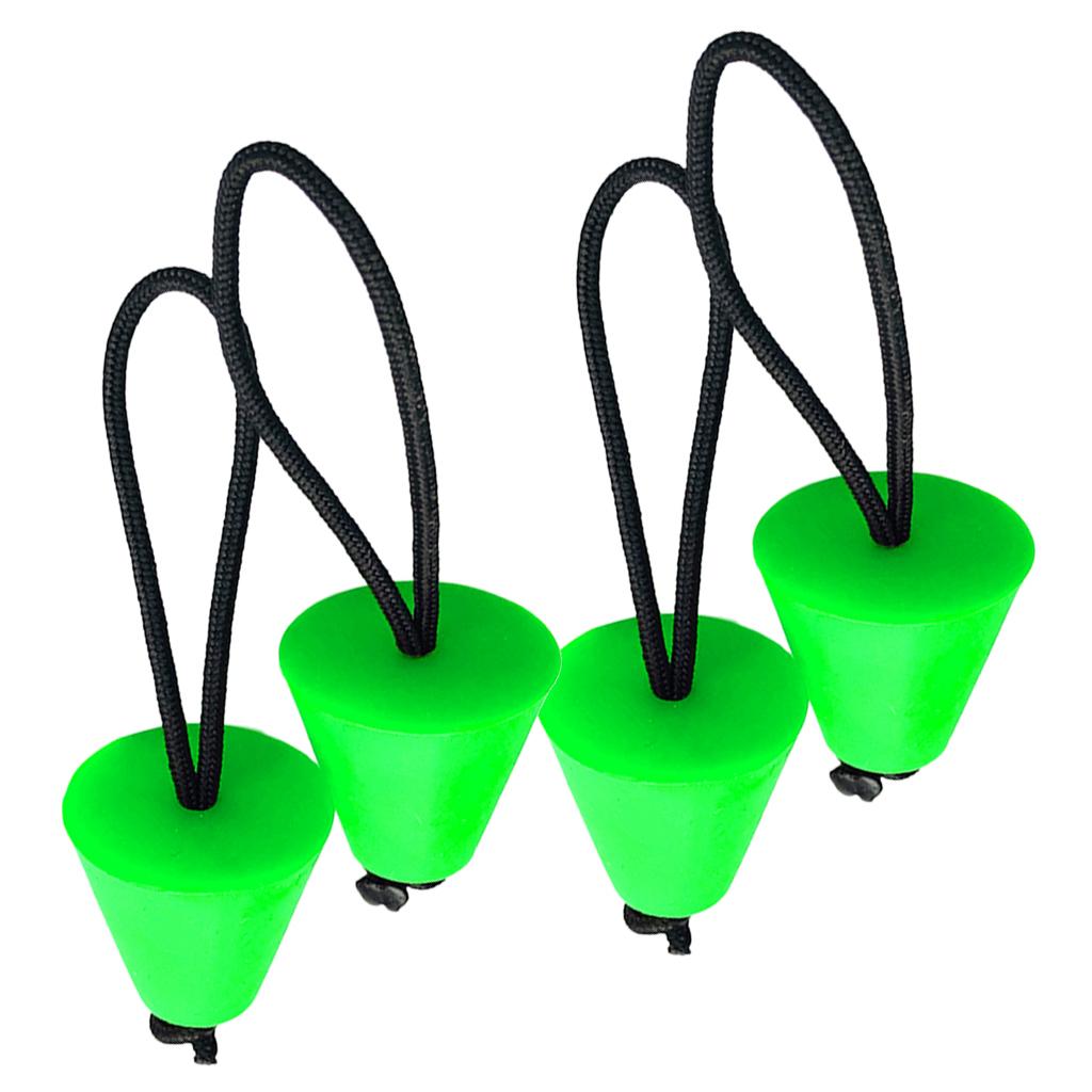 8 Pieces Green Rubber Universal Kayak Scupper Drain Holes Stopper Bung