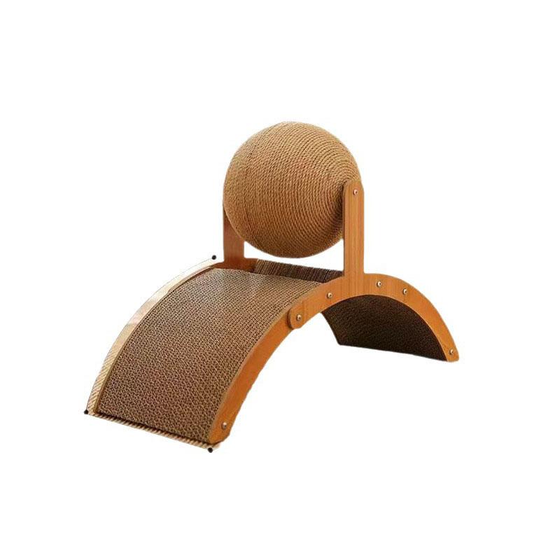 

Cat Grinding Paw Toy 2In1 Cat Scratching Ball Wooden Cat Scratcher Sisal Scratch Board Wear-Resistant Solid Wood Scraper for Cat
