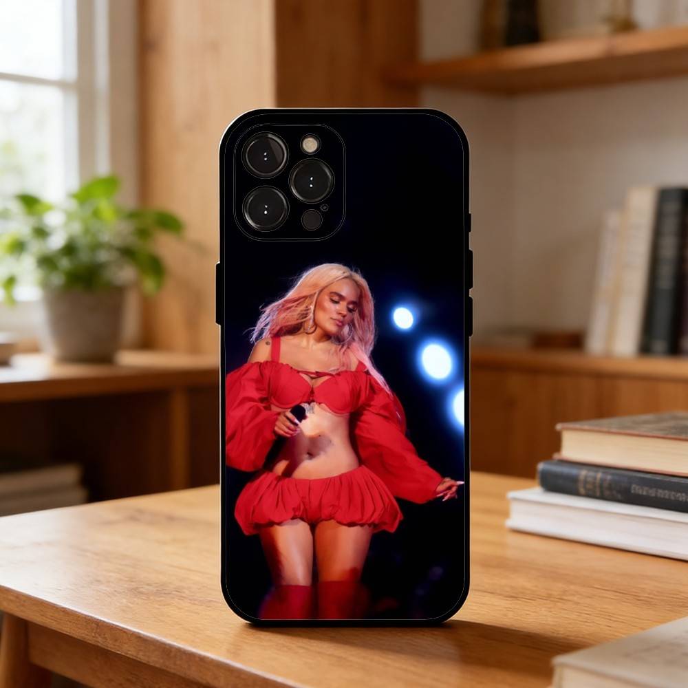 Latin Queen K-Karol G Phone Case For iPhone17,16,15,14,13,12,Plus,Pro Max, 5G Others Soft Black Cover