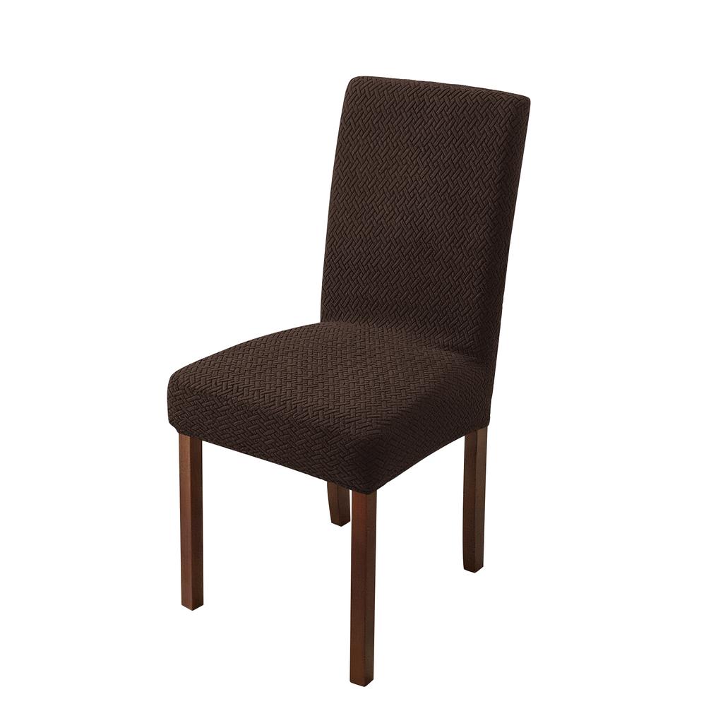 1PC Jacquard Dining Chair Cover Elastic Dustproof Chairs Cover New Solid Color Non-slip Chair Protector for Home Banquet Hotel