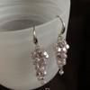Vintage Green Drop Rhinestone Tassel Earrings for Women Fashion Light Luxury Commuter Jewelry