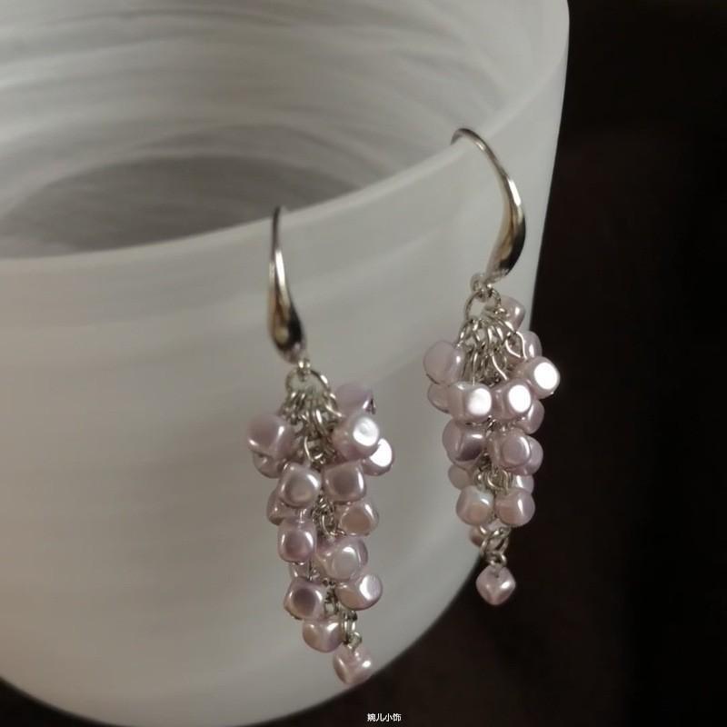 Vintage Green Drop Rhinestone Tassel Earrings for Women Fashion Light Luxury Commuter Jewelry