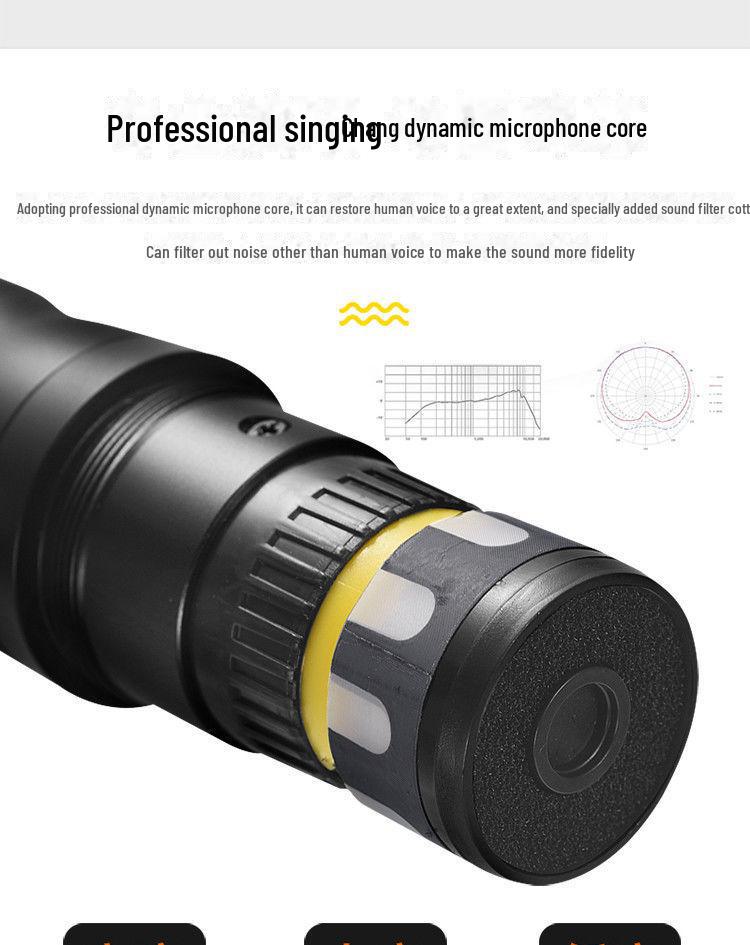 Universal Wireless U-Segment Metal Microphone for Home, Stage, and Karaoke
