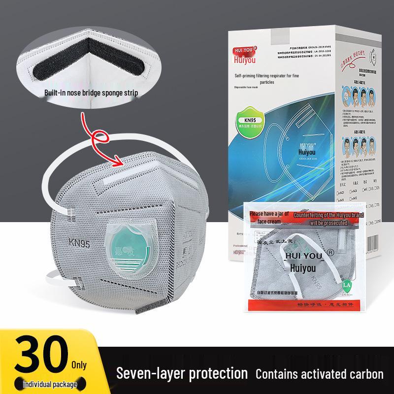 KN95 Dustproof Labor Mask with Breathing Valve - Industrial Protection Against Formaldehyde