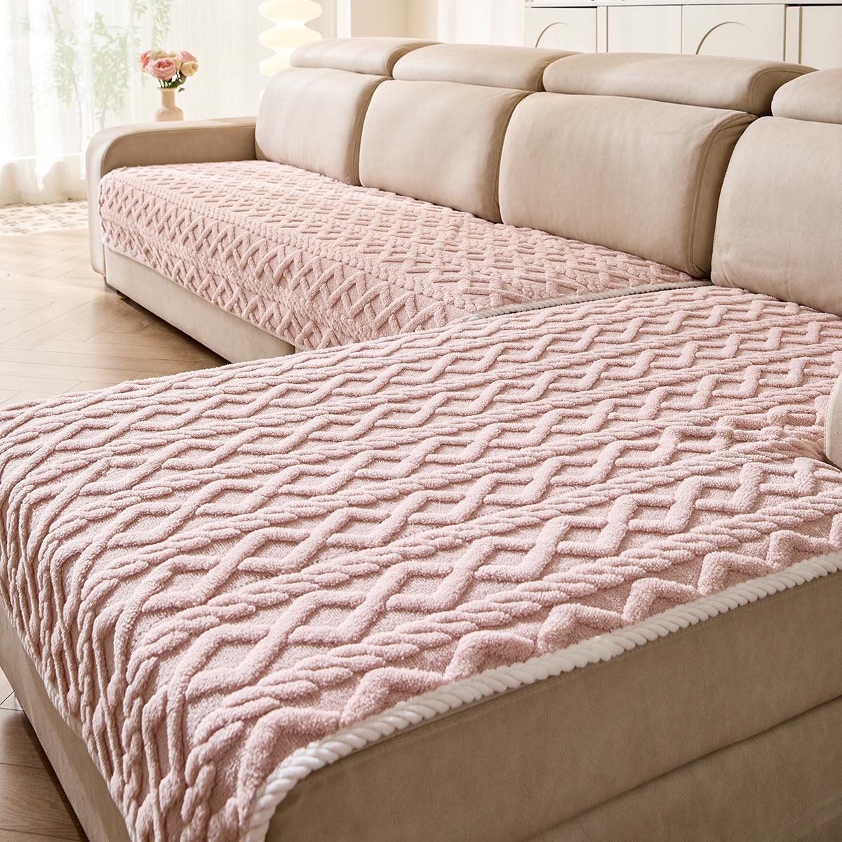 

Winter Plush Sofa Cushion Set - Modern Anti-Slip Thickened Cover 90*160 + 90*210 each one piece