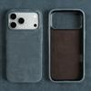 Luxury Alcantara Flip Case for iPhone 18 Pro Max 17 Air 16 Pro 15 Plus 14 13 Pro Full Body Shockproof Protective Cover Business Style