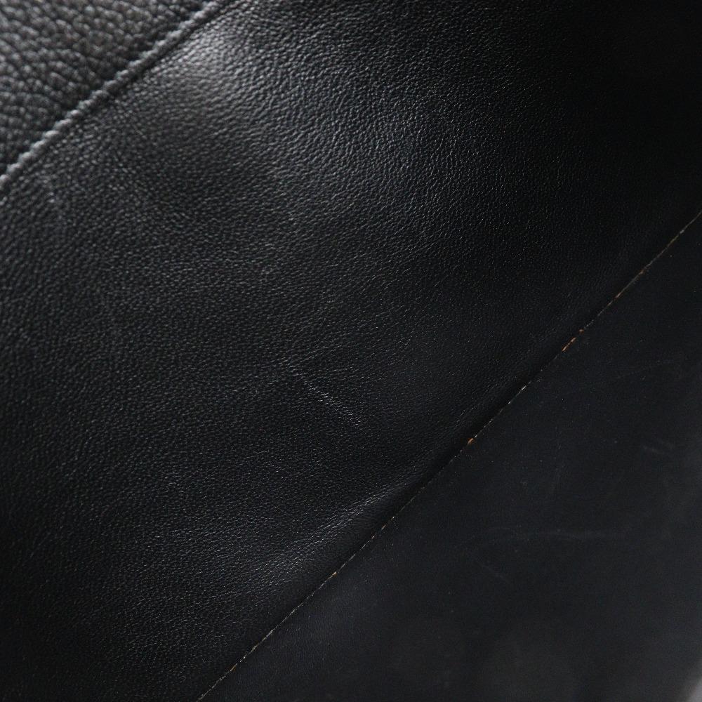 BALENCIAGA logo Clutch bag 593815 black leather unisex Used