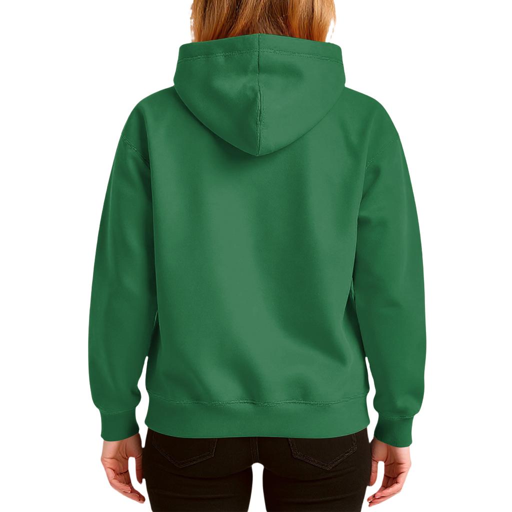 Ladies' Loose And Comfortable Casual Rugby Fun Printed Sports Hooded Sweatshirt