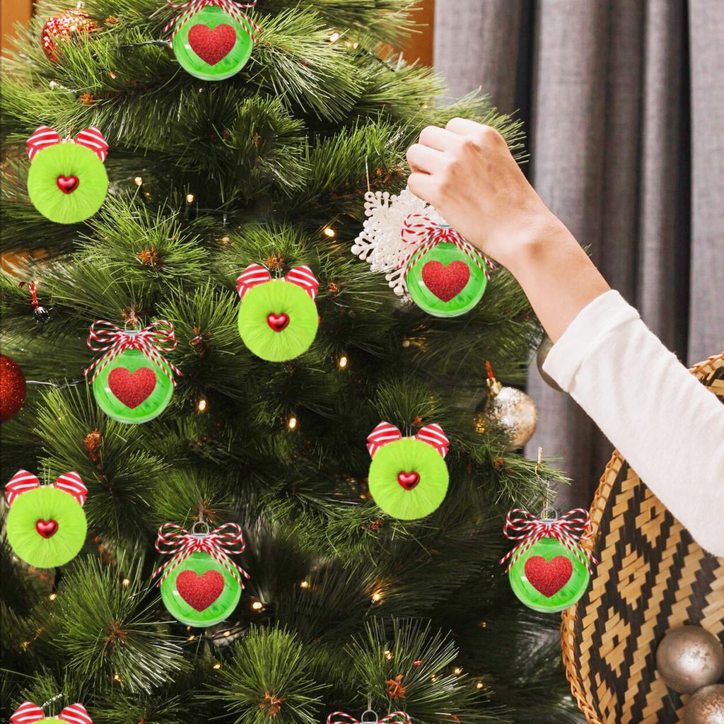 Bowknot Little Plush Ball Christmas Decoration Hanging Plush Ball Festive Atmosphere Display.