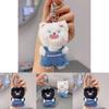 Plush Angry Cat Keychain With Denim Overalls For Anime Collectors And Gift Givers
